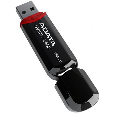 USB флеш накопичувач ADATA 64GB UV150 Black USB 3.0 (AUV150-64G-RBK) - зображення 3