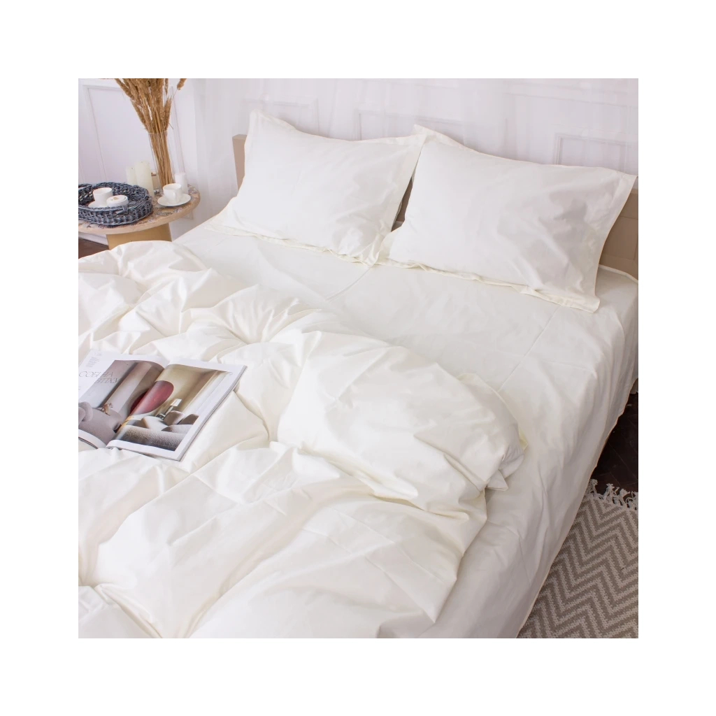 Постільна білизна MirSon Poplin Line 002 Milky White 110x140 (2200006277323) - изображение 2