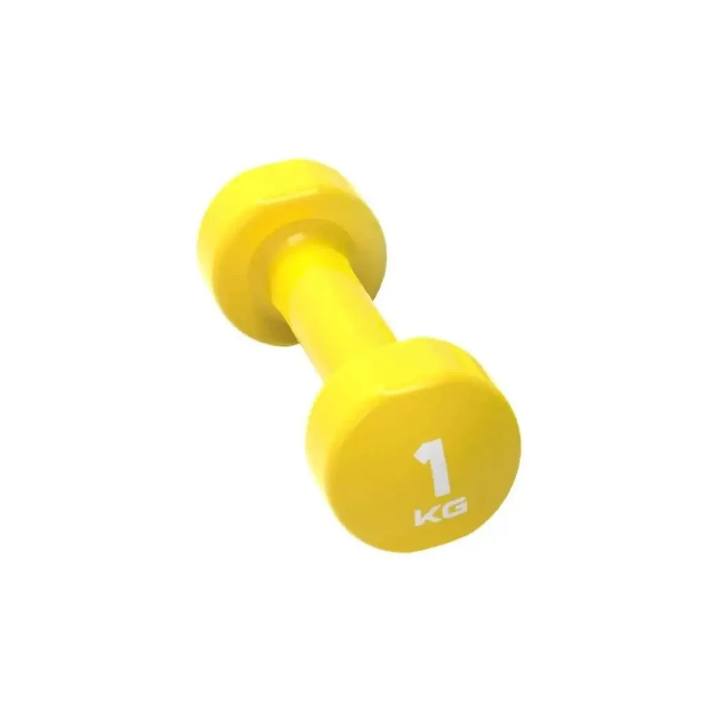 Гантель LivePro Studio Dumbbell LP8076-1 вініл жовтий Уні 1кг (2020301000026) - зображення 2