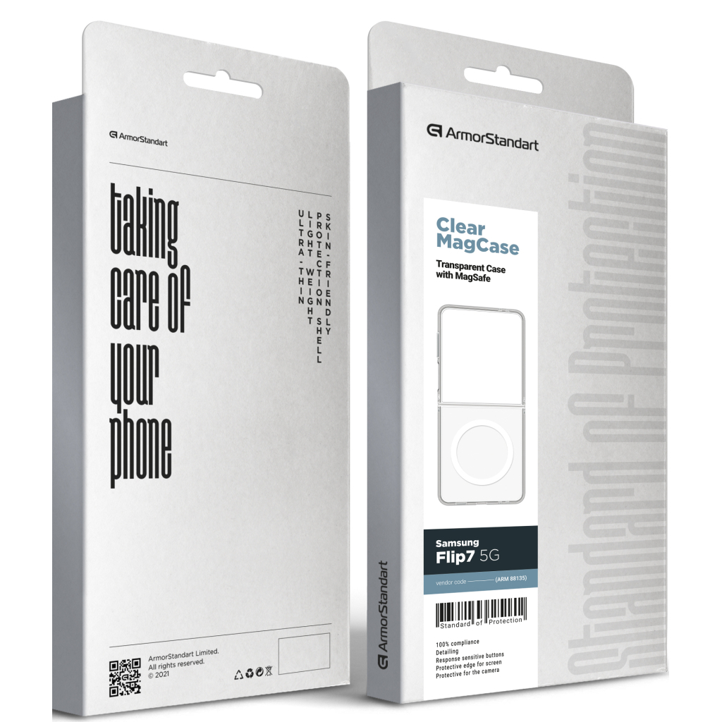 Чохол до мобільного телефона Armorstandart Clear MagCase Samsung Flip7 5G Transparent (ARM88135) - зображення 5