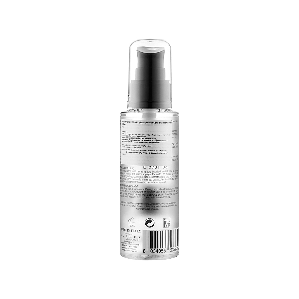 Сироватка для волосся Nani Professional Milano рідкі кристали Кокос 100 мл (8034055537695) - зображення 2