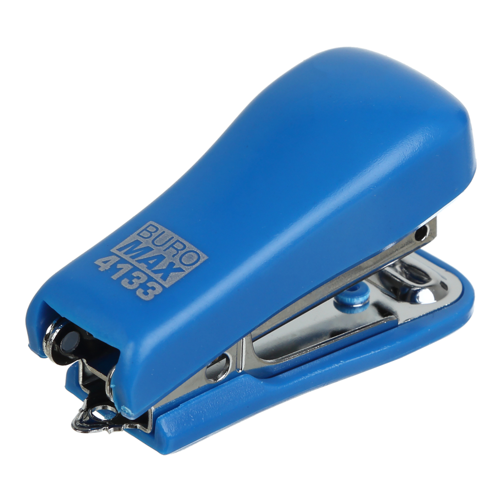 Степлер Buromax пластиковий МІНІ, 10 аркушів, (скоби №10), 58 х 22 х 32 мм, синій (BM.4133-02) - зображення 2