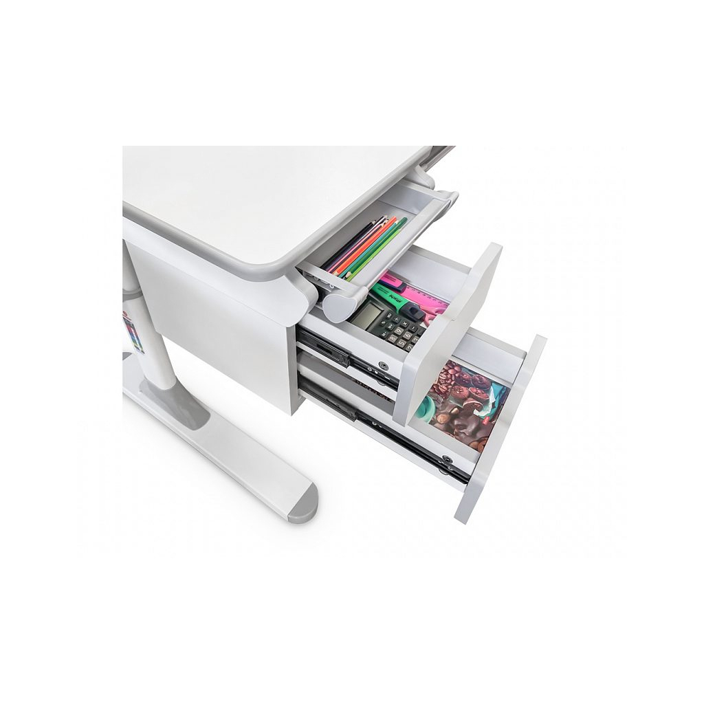 Парта Mealux Hamilton Multicolor Grey Lite (BD-680 W/G MC Lite) - зображення 3