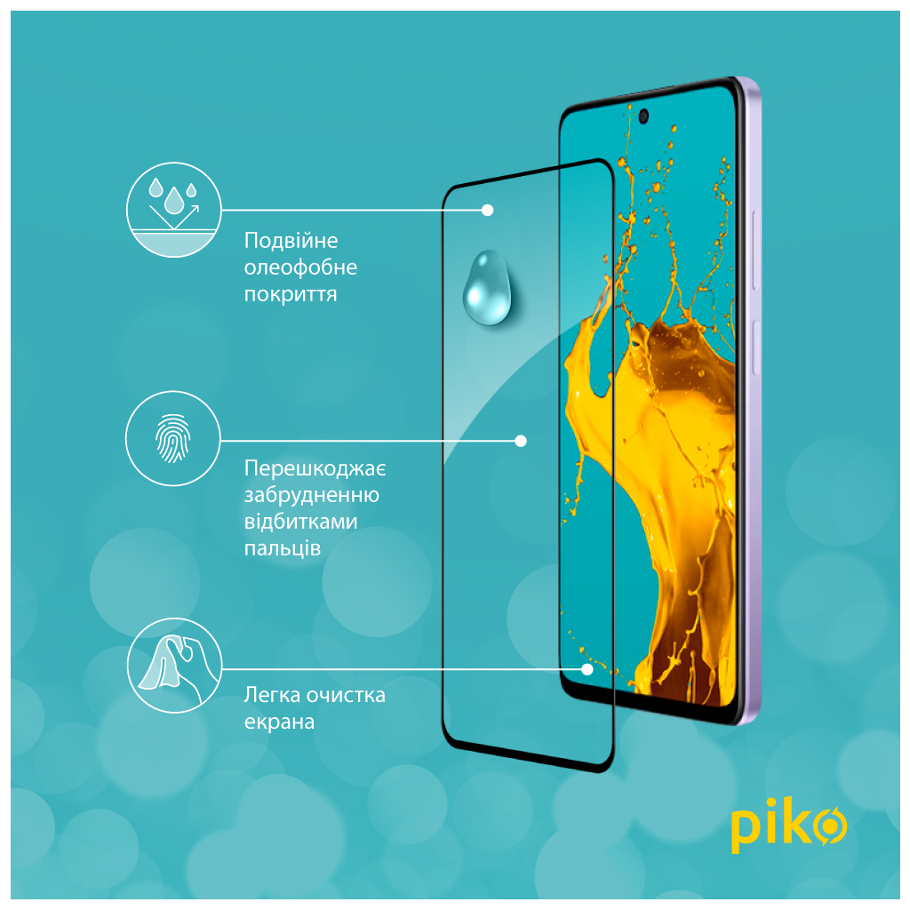 Скло захисне Piko Full Glue Oppo A3 5G Black (1283126598654) - зображення 4