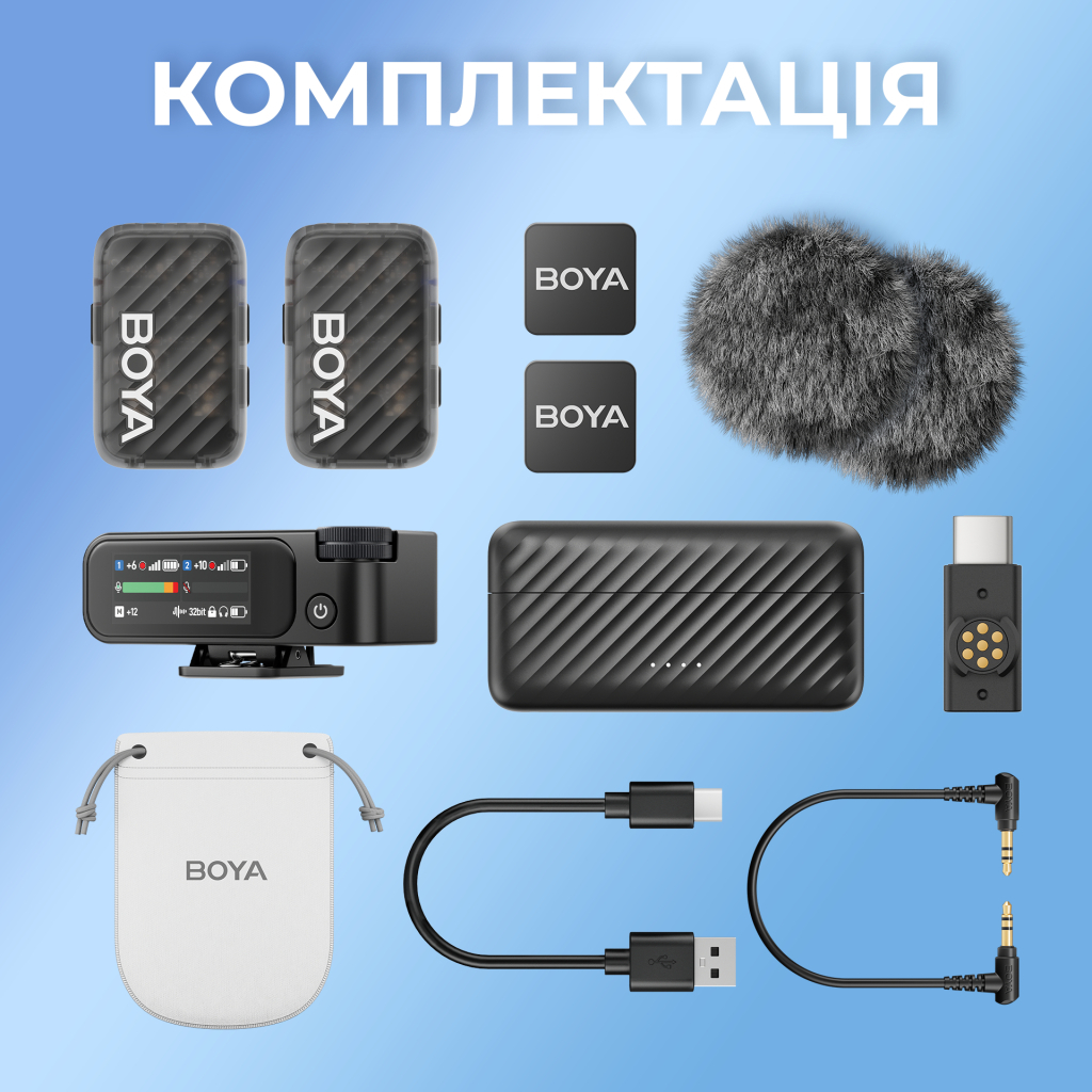 Мікрофон Boya MIC 2-02 Type-C/TRS Black (MIC 2-02) - изображение 18