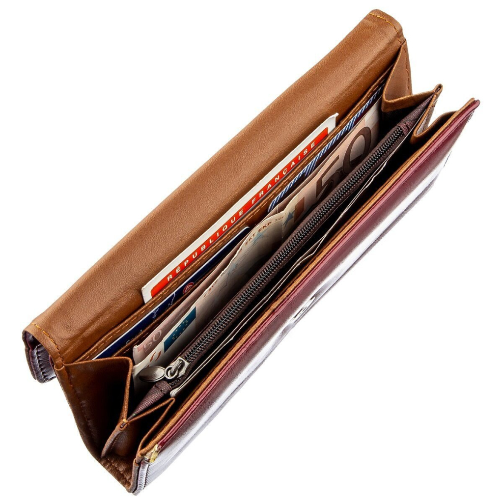 Гаманець Kivi З гладкої екошкіри Малиновий (19071) - зображення 3