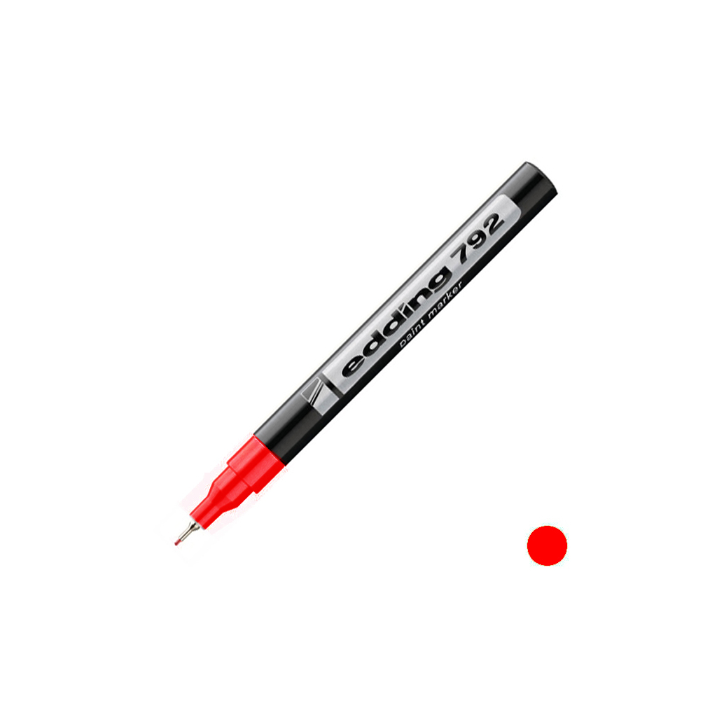 Маркер Edding для декоративних робіт Paint E-792 0.8 мм Червоний (e-792/02) - зображення 2