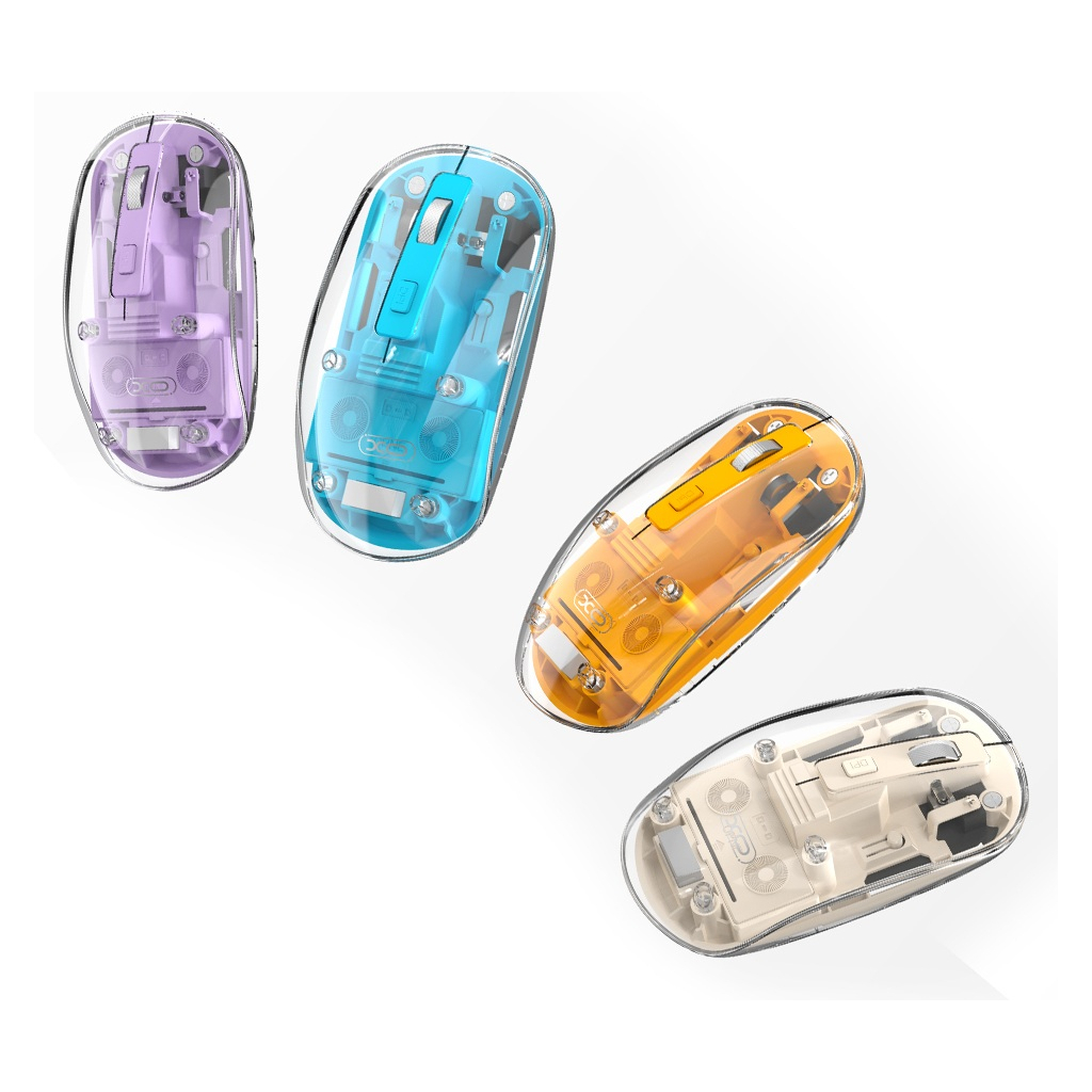 Мишка XO M12 Wireless Transparent/Blue (M12 Blue) - зображення 3