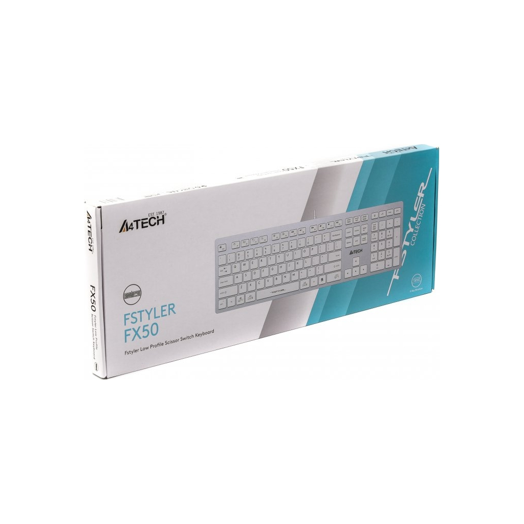 Клавіатура A4Tech FX50 USB White - зображення 4