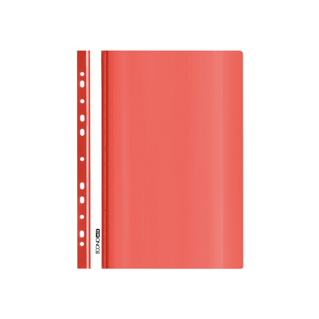Папка-швидкозшивач Economix А4 з перфорацією, фактура "глянець", червона (E31510-03) - зображення 1