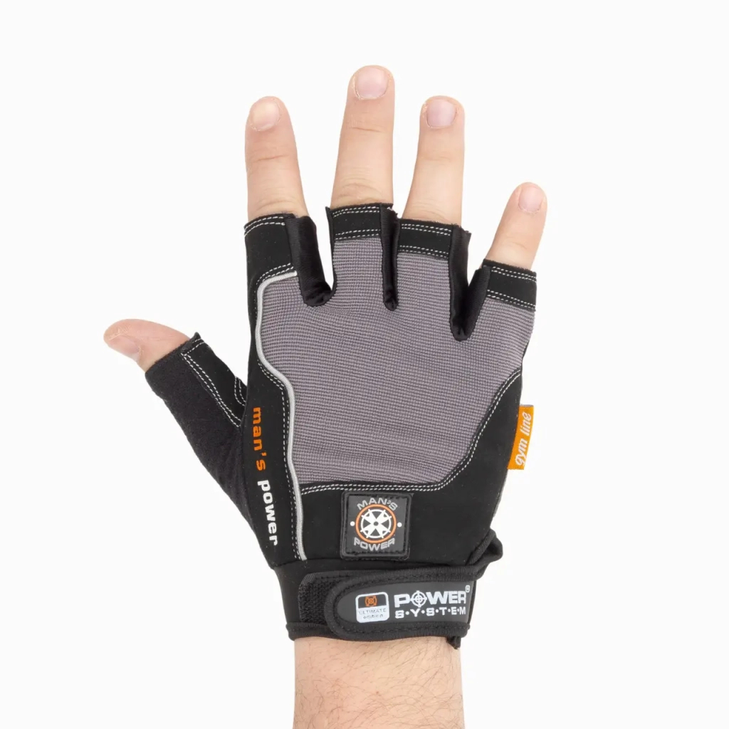 Рукавички для фітнесу Power System Mans Power PS-2580 Black/Grey XL (PS-2580_XL_Black-grey) - зображення 5