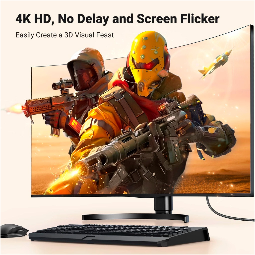 Кабель мультимедійний DisplayPort M to HDMI M 3.0m V2.0 4K30Hz DP125 black UGREEN (35843) - зображення 5