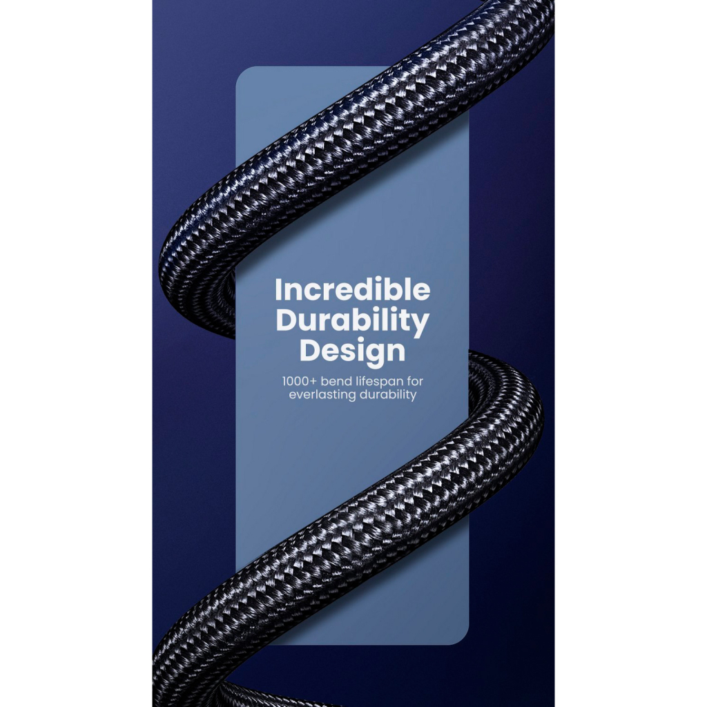 Кабель мультимедійний HDMI M to HDMI M 5.0m braided HD140 black UGREEN (80405) - зображення 12