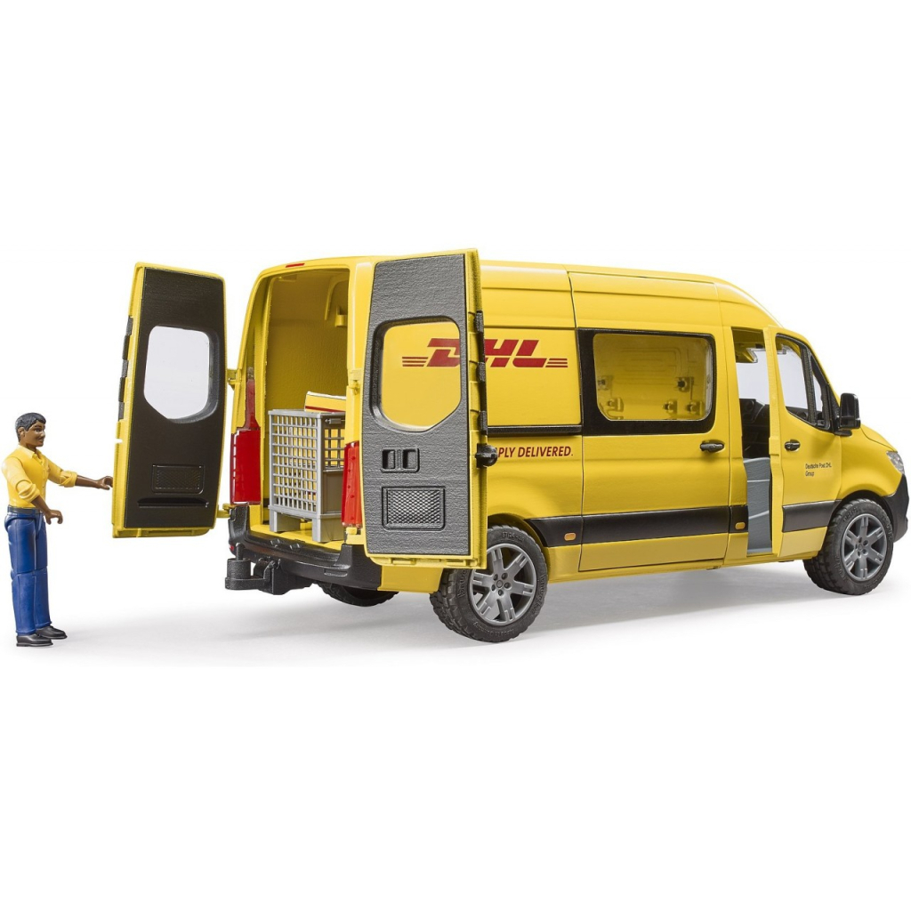 Спецтехніка Bruder автомобіль MB Sprinter кур'єр DHL з фігуркою (02671) - изображение 5