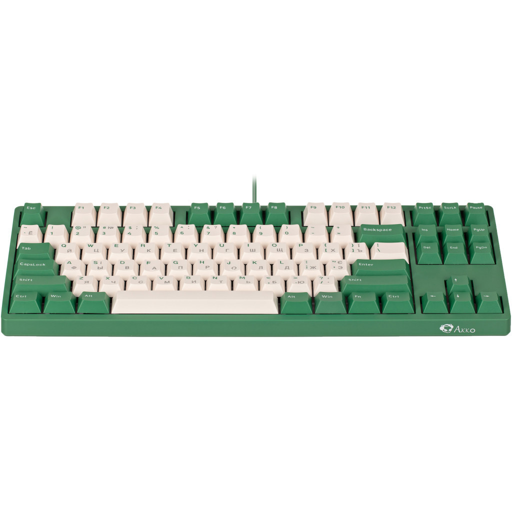 Клавіатура Akko 3087 Matcha Red Bean Cherry MX Silent Red Green (A3087_MA_CSR) - зображення 1