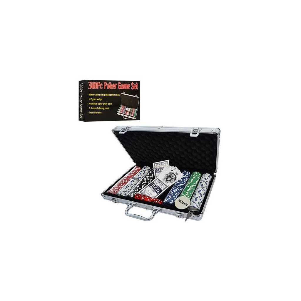 Настільна гра Johnshen Sports Набір покерний 300 фішок по 11,5 г (алюмінієвий кейс) (IG-2114) - зображення 4