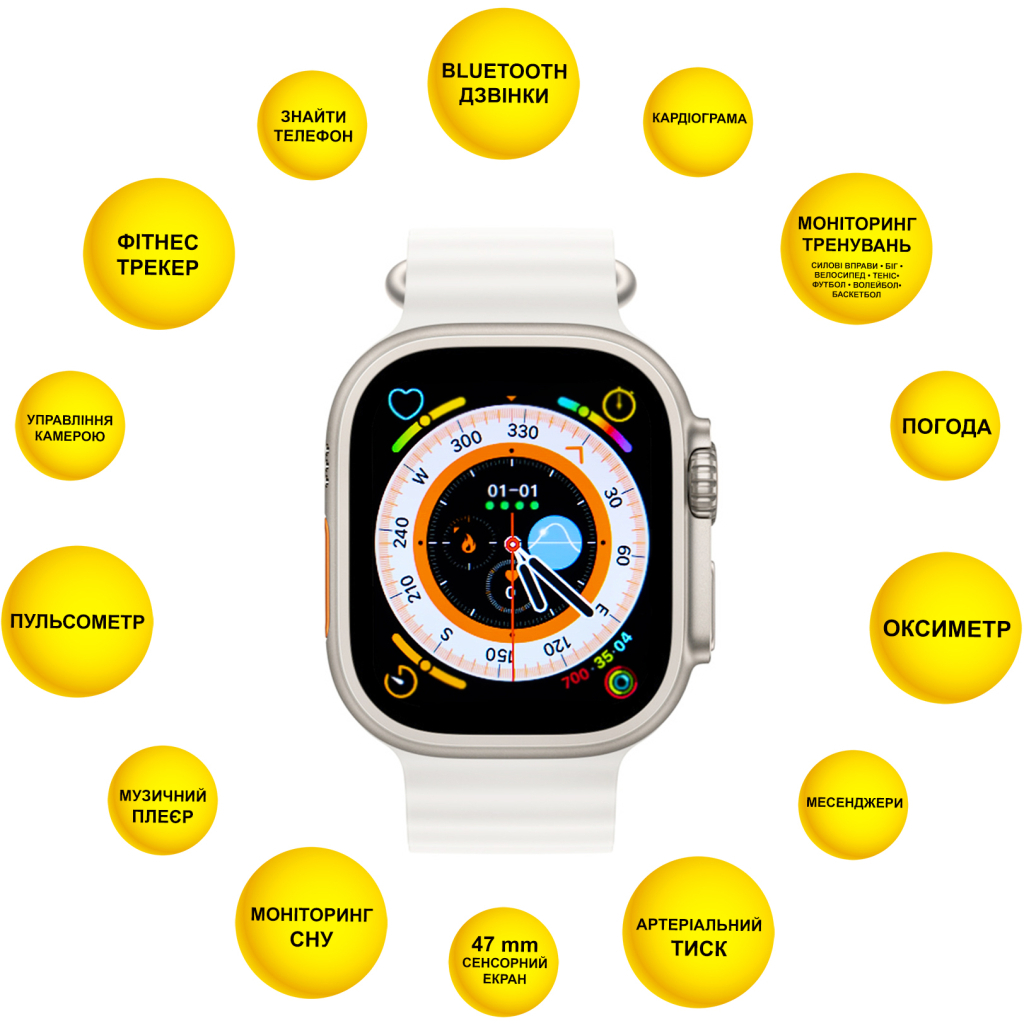 Смарт-годинник AURA X4 ProMax 53mm White (SWAX453W) - зображення 2