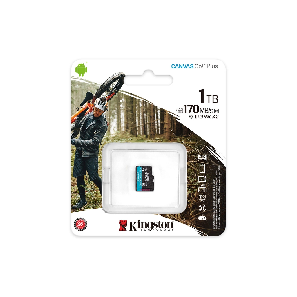 Карта пам'яті Kingston 1TB microSDXC class 10 UHS-I U3 A2 Canvas Go Plus (SDCG3/1TBSP) - зображення 3