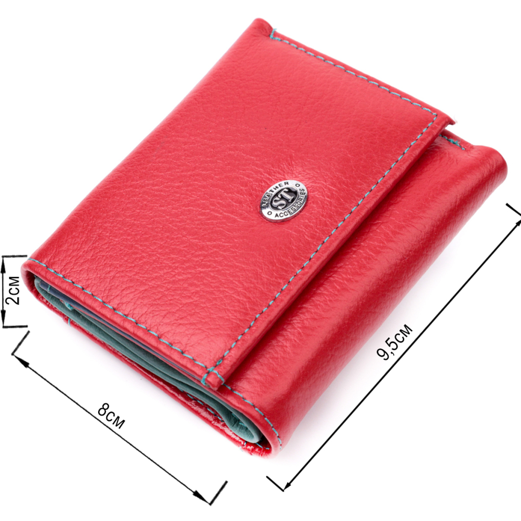 Гаманець ST Leather З натуральної шкіри Червоний (19502) - зображення 3