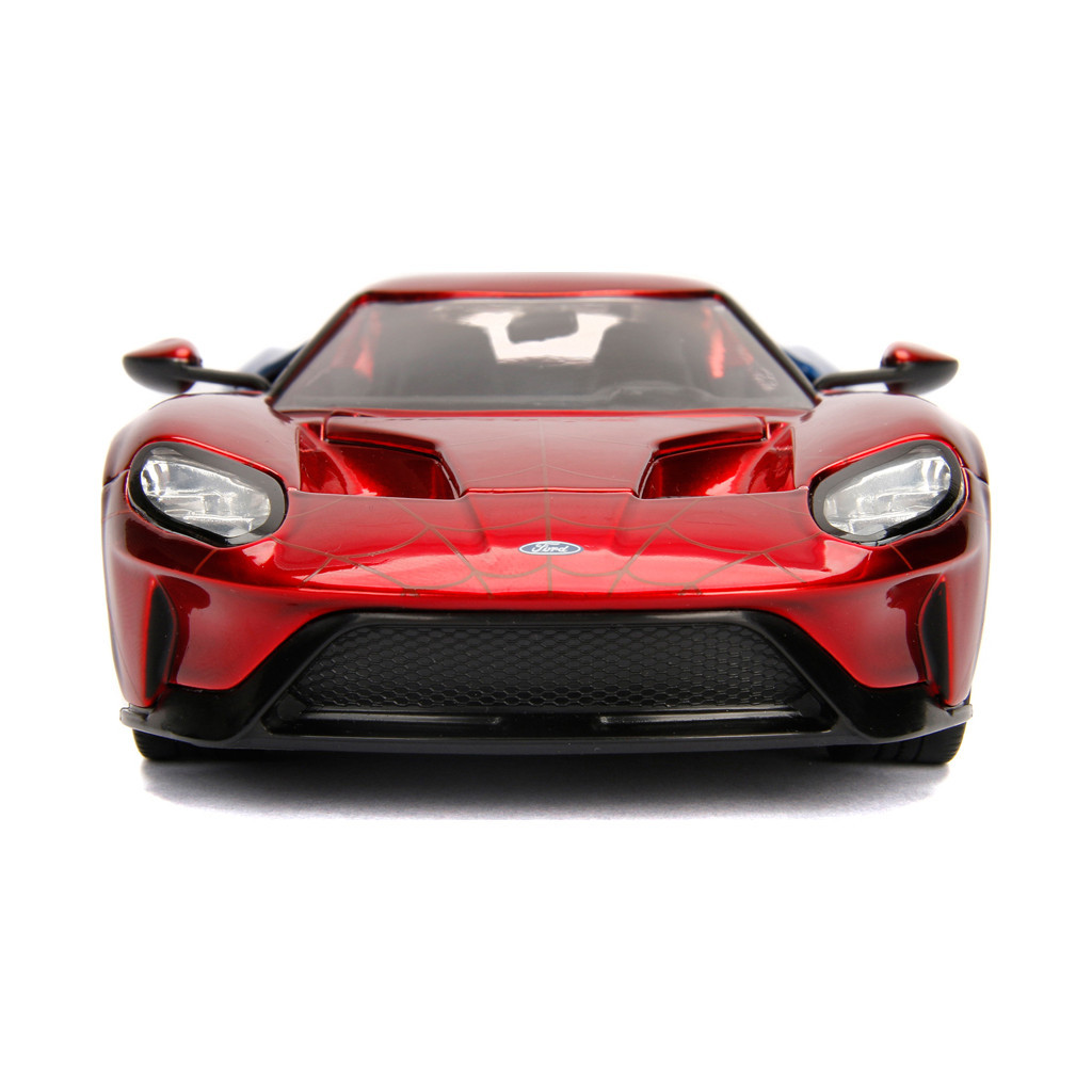 Машина Jada металева Марвел Людина-павук Ford GT (2017) + фігурка Людини-павука 1:24 (253225002) - зображення 6