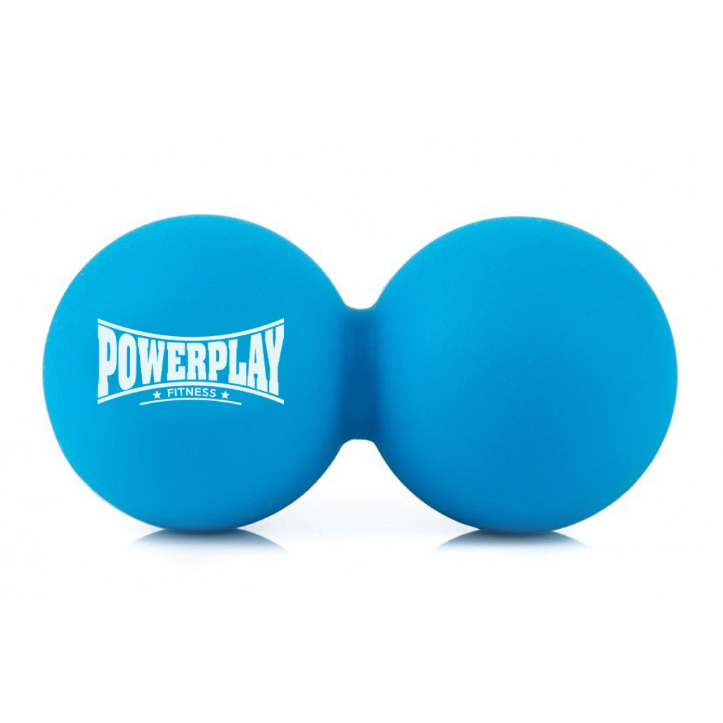 Масажний м'яч PowerPlay PP-4355 Silicone Lacrosse Peanut Ball (6.3х12.6см) Синій (PP-4355_Blue) - зображення 1