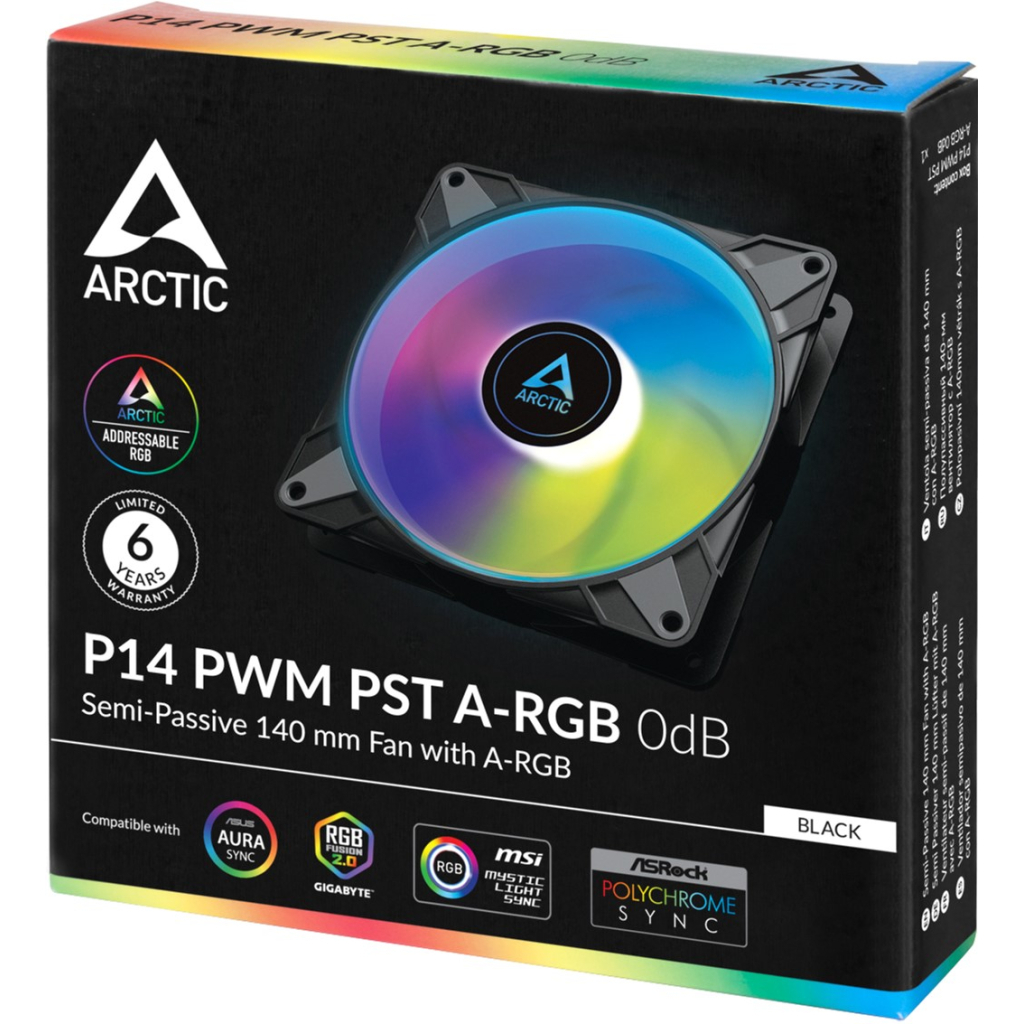 Кулер до корпусу Arctic P14 PWM PST A-RGB (ACFAN00239A) - зображення 4