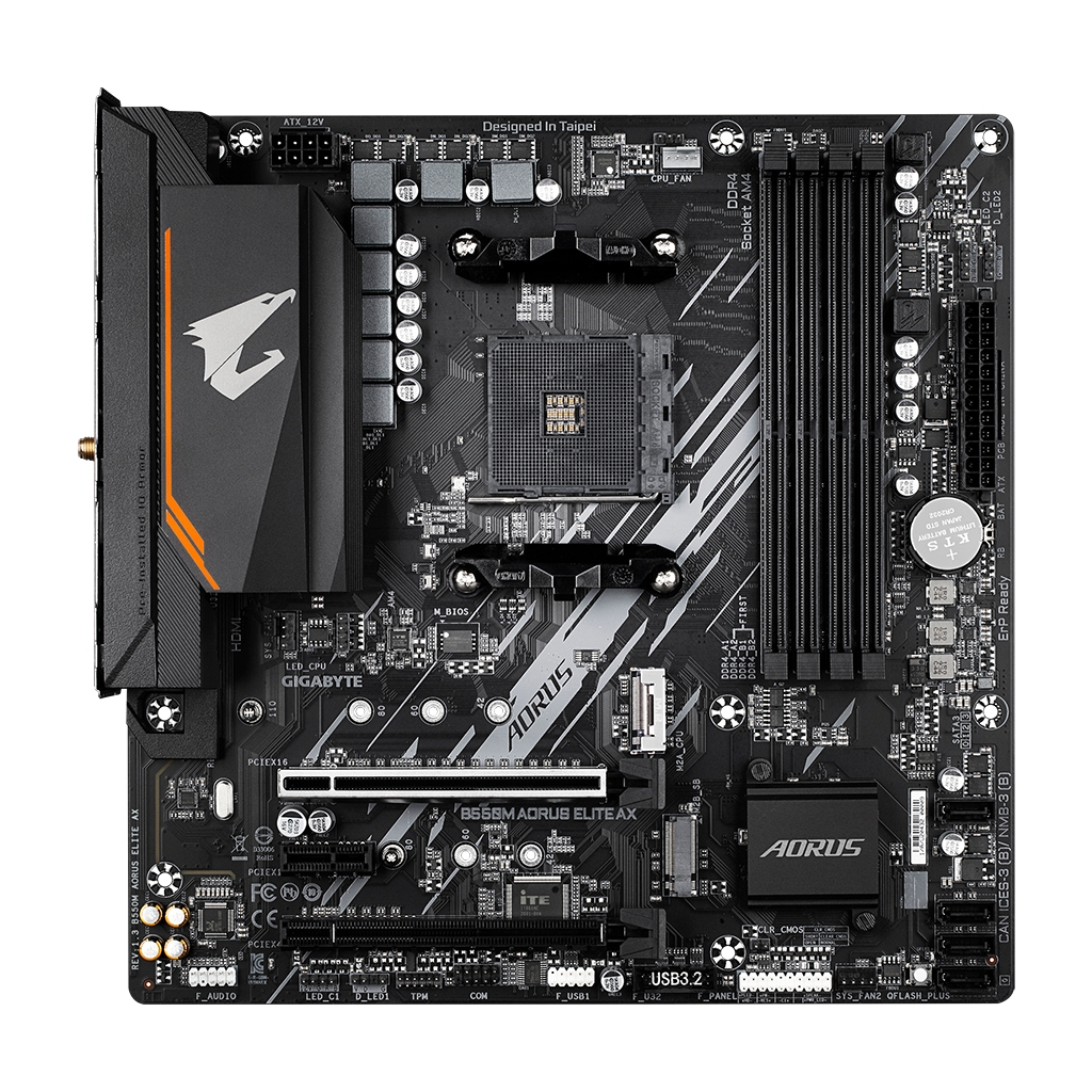 Материнська плата GIGABYTE B550M AORUS ELITE AX - зображення 1
