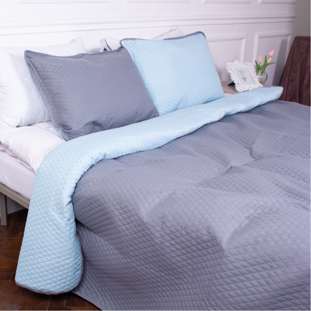 Покривало MirSon набір Great Line №7039 Indigo 180х210 + 2 наволочки (2200005377796) - зображення 4