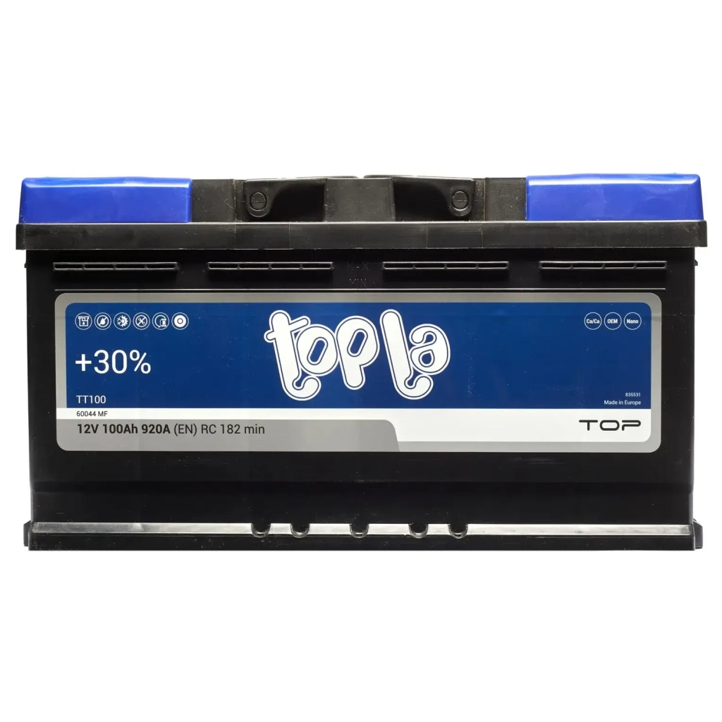 Акумулятор автомобільний Topla 100 Ah/12V TOP Euro (118 800) - зображення 1