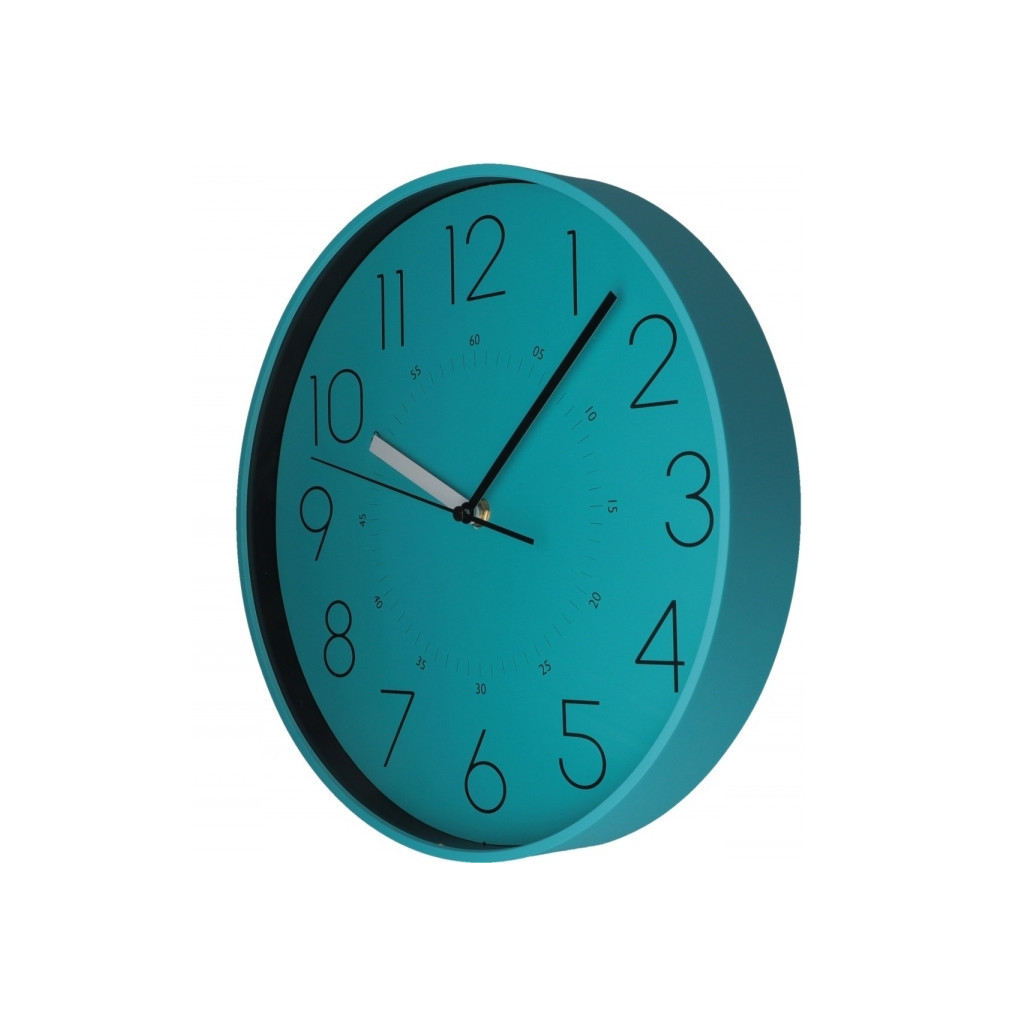 Настінний годинник Optima Flash пластиковий, бірюзово-синій (O52098) - зображення 2