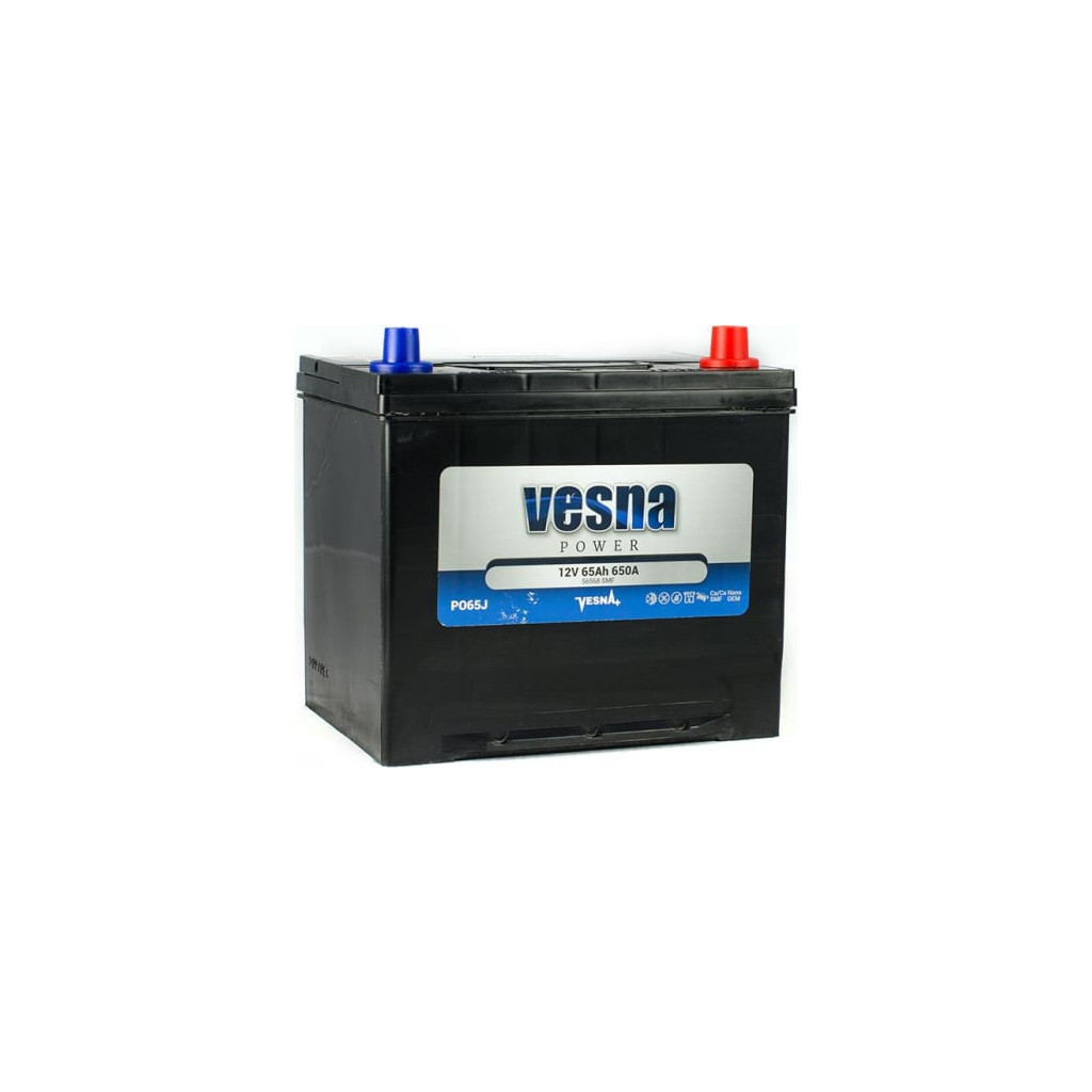 Акумулятор автомобільний Vesna 65 Ah/12V Euro (415 865) - зображення 1