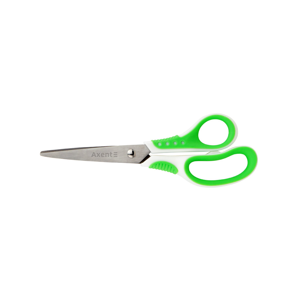 Ножиці Axent Shell, 18 см, біло-салатові (6304-09-A) - зображення 1