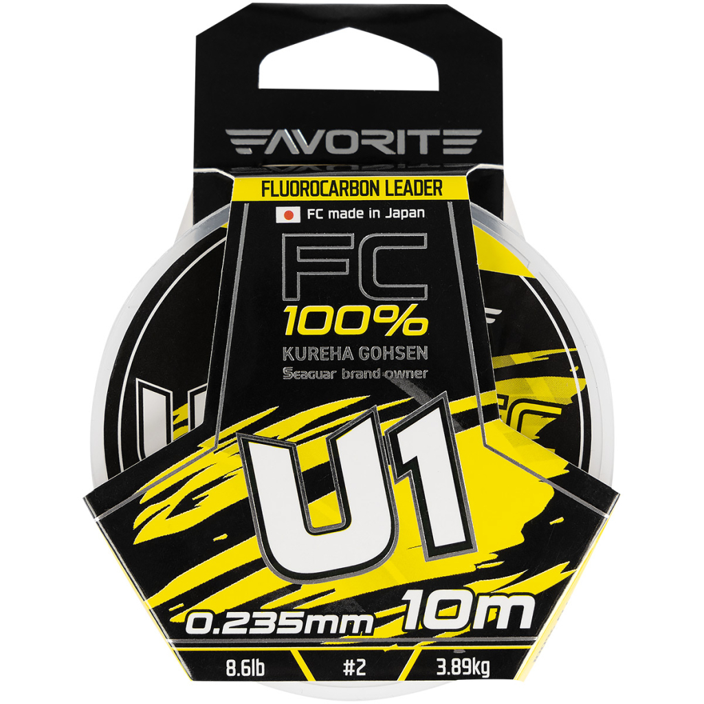 Флюорокарбон Favorite U1 FC 10m 2.0/0.235mm 8.6lb/3.89kg (1693.11.79) - зображення 2