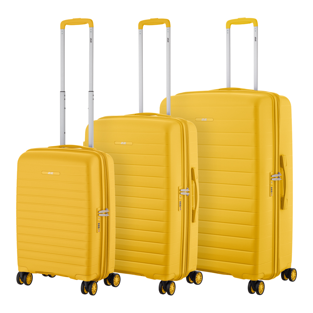 Набір валіз 2E Aero (L+M+S), бурштиново-жовті (2E-SPP-AERO-SET3-AY) - зображення 2