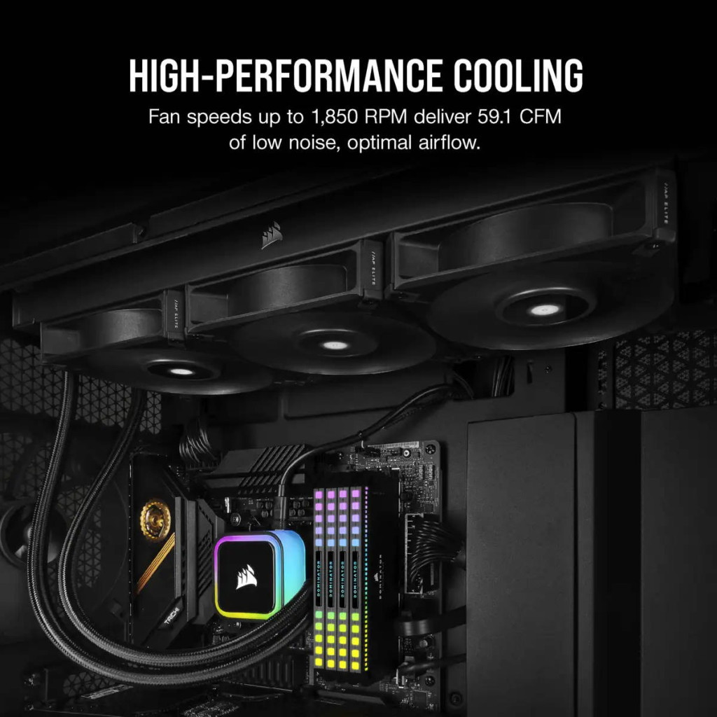 Кулер до корпусу Corsair AF120 Elite High-Performance Black (CO-9050140-WW) - зображення 3