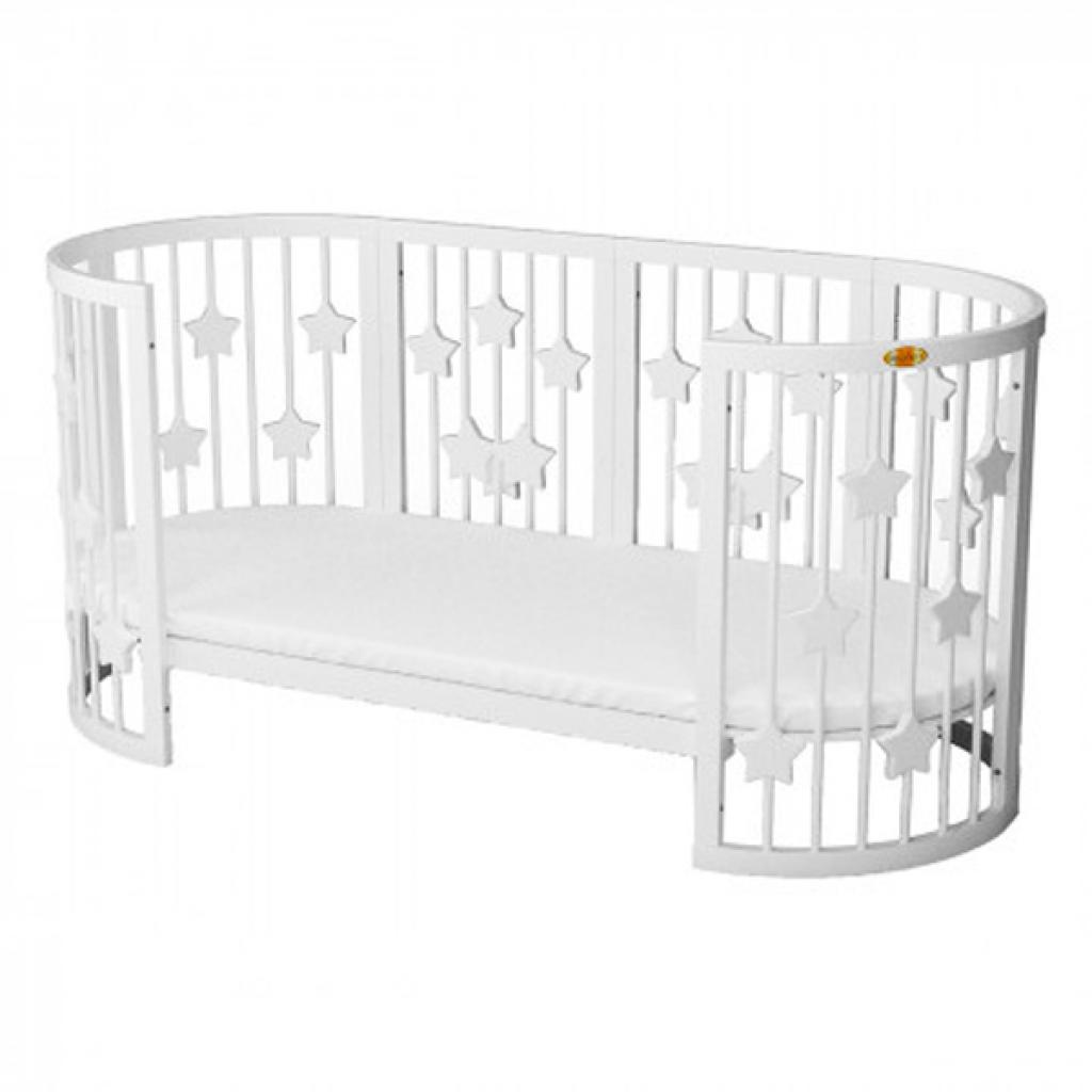 Ліжечко Ingvart SMART BED ROUND із зірочками білий (1359003) - зображення 3