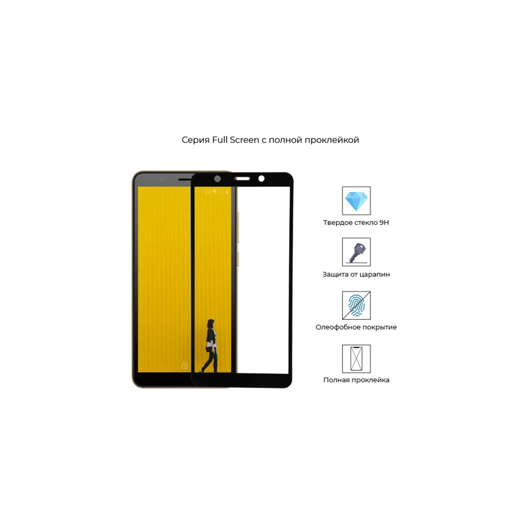 Скло захисне Armorstandart Full Glue TECNO POP 3 (BB2) Black (ARM57585) - зображення 2