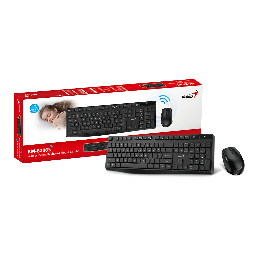 Комплект Genius KM-8206S Wireless UA Black (31340017404) - зображення 4