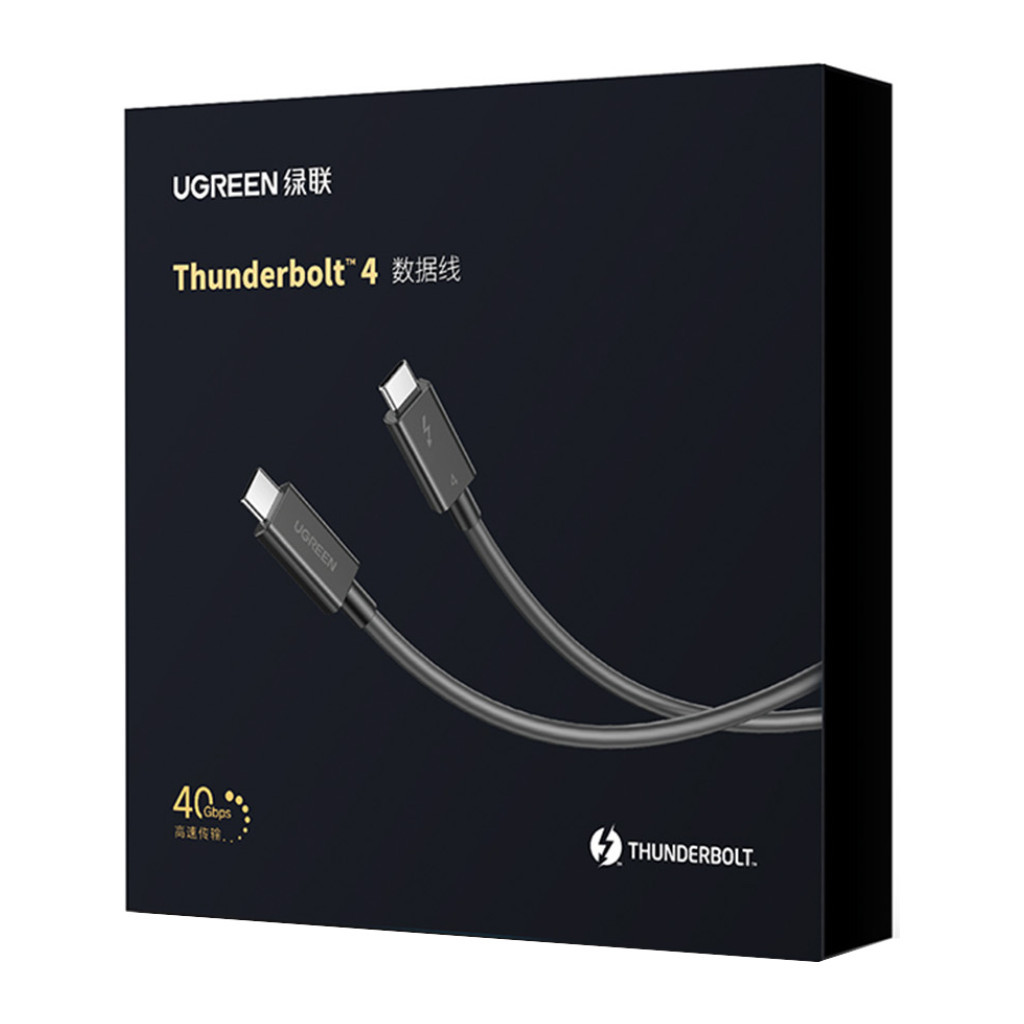 Дата кабель USB-C to USB-C 0.8m USB 4.0 THUNDERBOLTUS501 8K40Gbps Black Ugreen (30389) - изображение 2