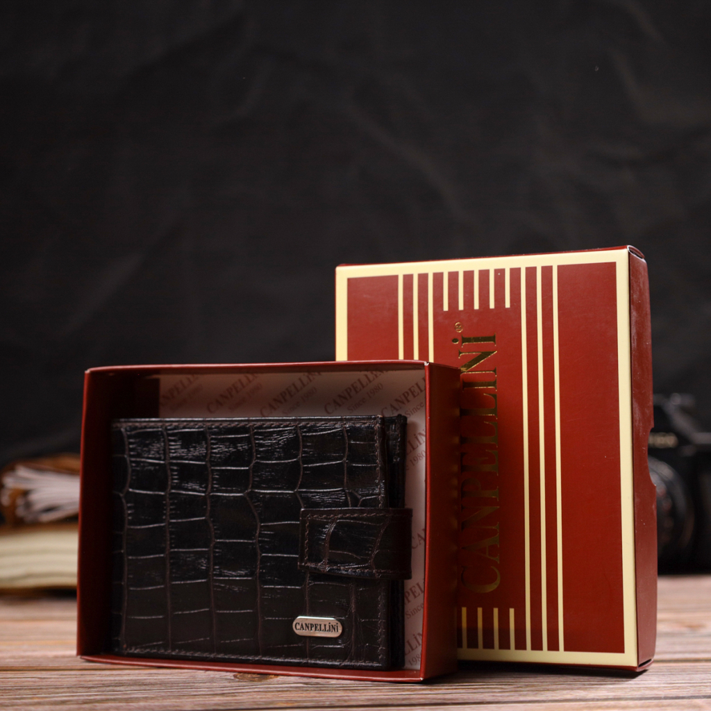 Гаманець Canpellini З натуральної шкіри Чорний (21747) - зображення 10