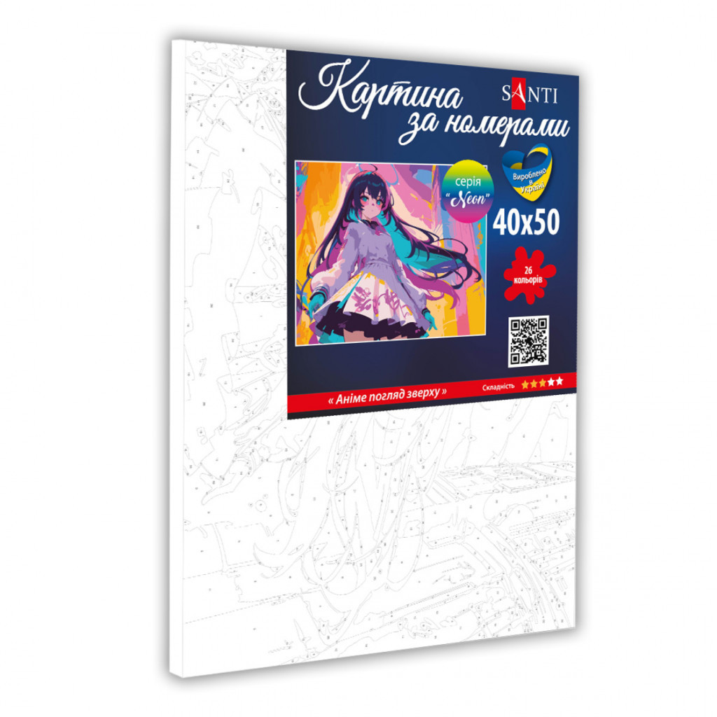 Картина по номерам Santi Аніме погляд зверху 40*50 неонові фарби (954828) - зображення 2