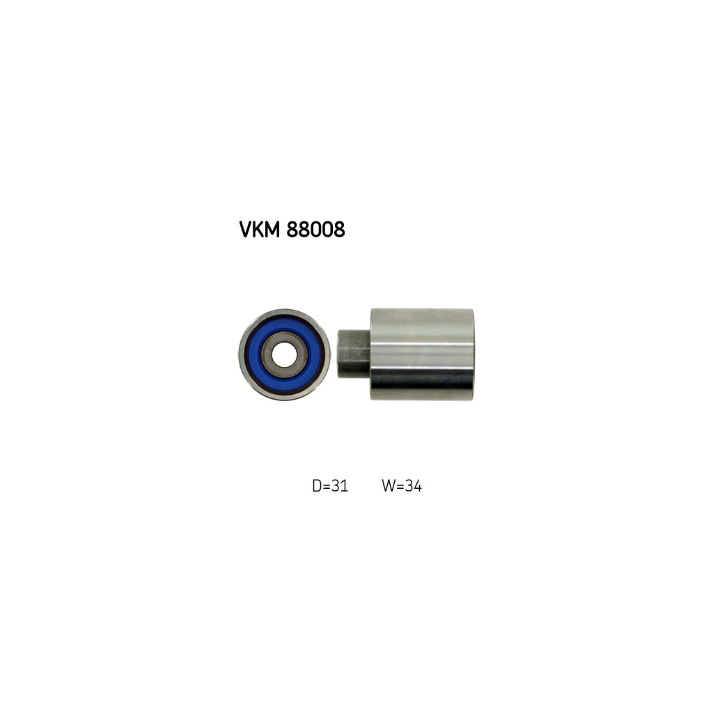 Ролик натягувача ременя SKF VKM 88008 - зображення 1