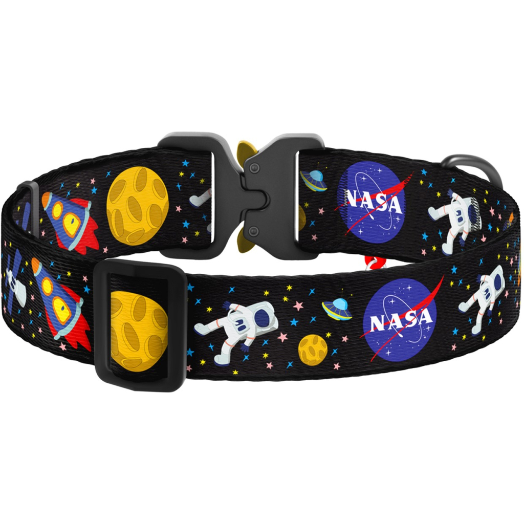 Нашийник для тварин WAUDOG Nylon з QR паспортом "NASA" металева пряжка-фастекс XXL (4535-0047) - зображення 2