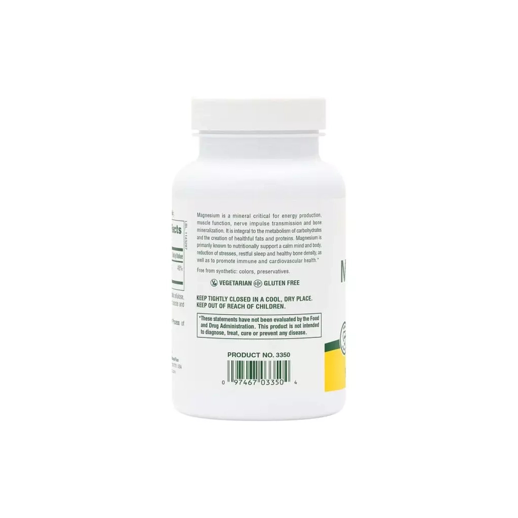 Мінерали Natures Plus Магній, 200 мг, Magnesium, 90 таблеток (NAP-03350) - зображення 3