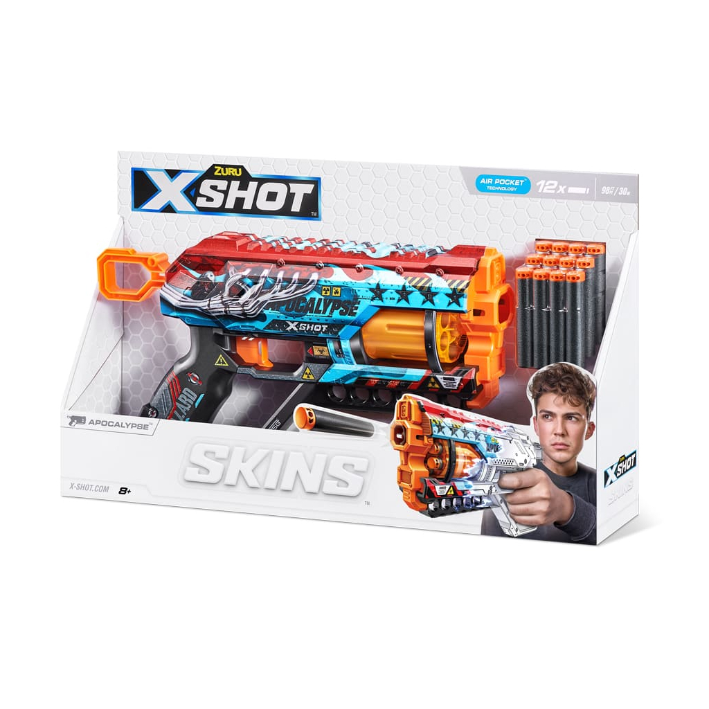 Іграшкова зброя Zuru X-Shot Швидкострільний бластер Skins Griefer Apocalypse (12 патронів) (36561E) - зображення 10