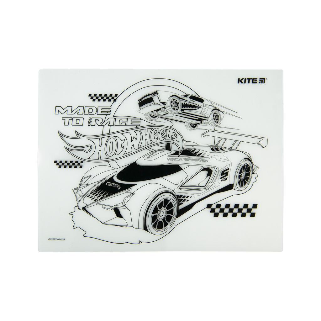 Підкладка настільна Kite силіконова розмальовка Hot Wheels, 30х40см (HW22-424) - изображение 4