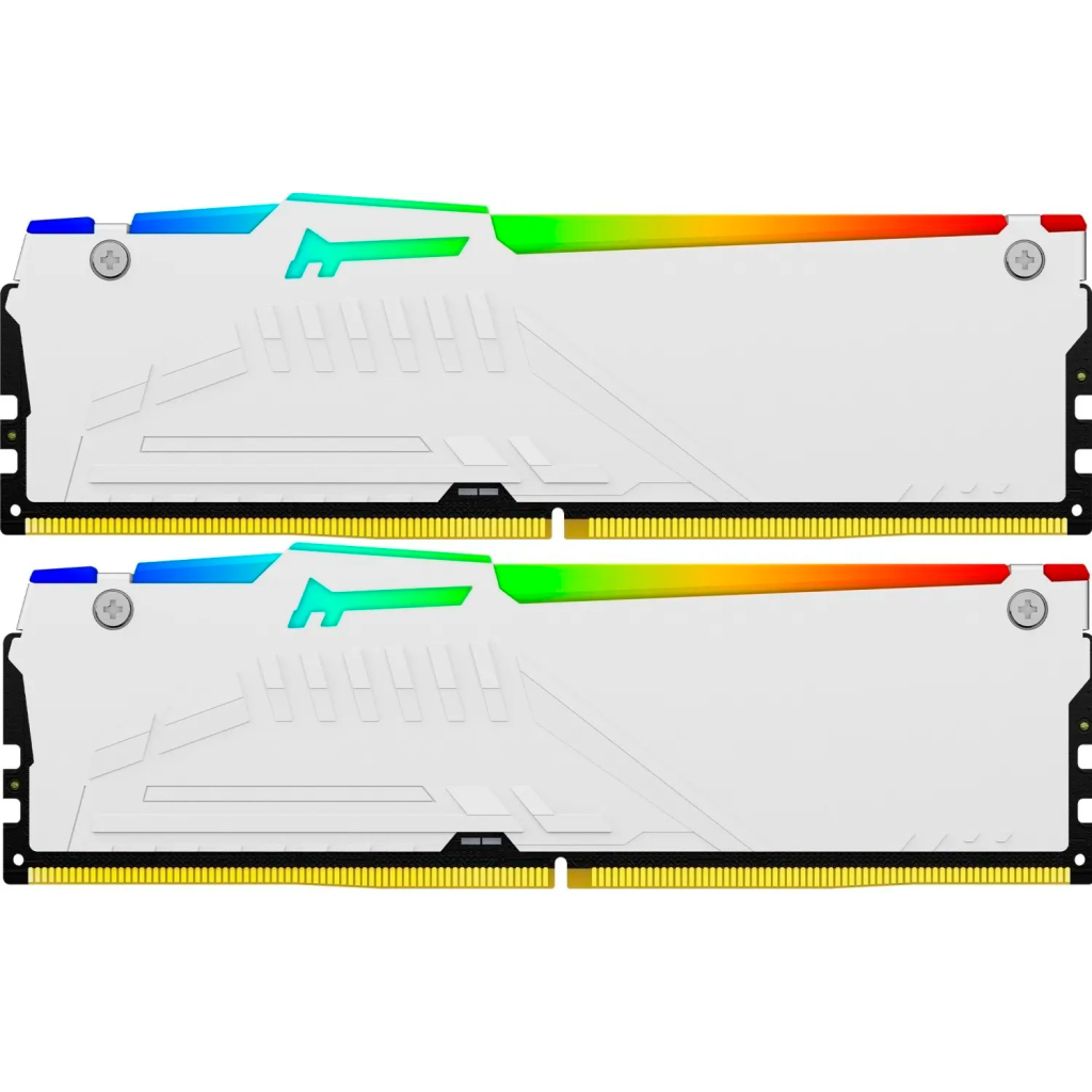 Модуль пам'яті для комп'ютера DDR5 64GB (2x32GB) 5600 MHz FURY Beast White RGB Kingston Fury (ex.HyperX) (KF556C40BWAK2-64) - зображення 4