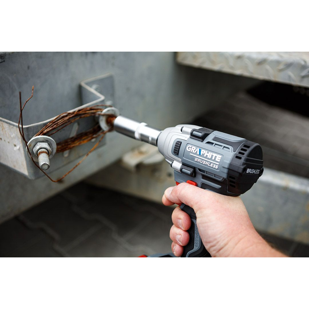 Гайковерт Graphite Energy+ 18V, безщітковий, 2600об/хв, 330Нм, 1/2", 0.9кг (без АКБ та ЗП) (58G028-1) - зображення 3