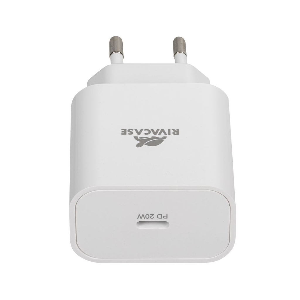 Зарядний пристрій RivaCase 1xUSB Type-C PD 20 Вт кабель Type-C white (PS4101 WD4 (White)) - изображение 7