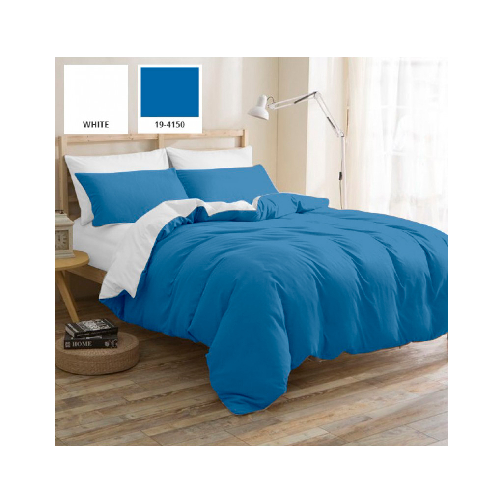Постільна білизна MirSon King Size Бязь Premium Pablo Blue (11-2107 + 19-4150) 220х240 (2200001172449) - зображення 1